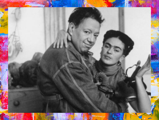 Frida Kahlo e Diego Rivera. Foto: Google Arts and Culture